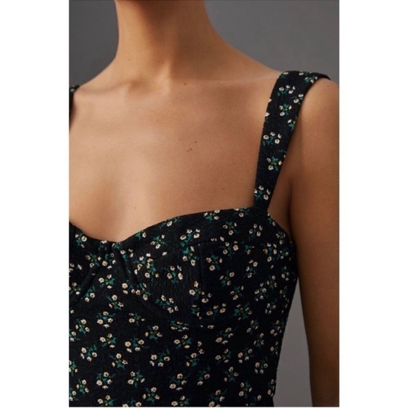 Hutch Anthropologie Ditsy Floral Corset Mini Dress Size Medium - Picture 3 of 11